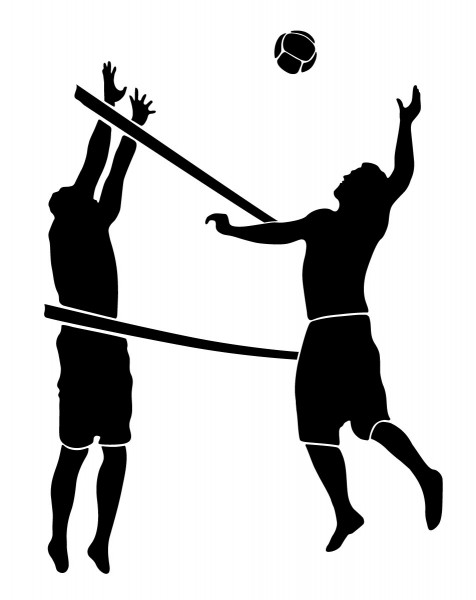 Wandtattoo Volleyball Motiv #122 - Schwarz
