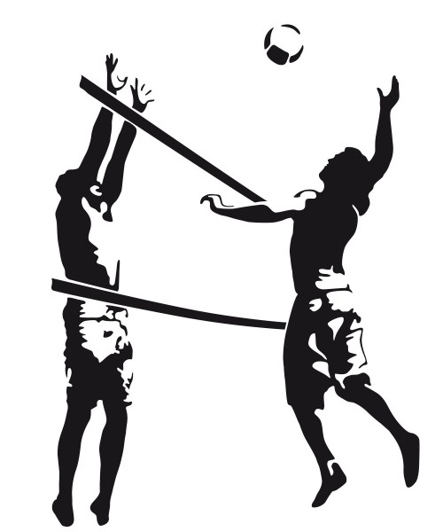 Wandtattoo Volleyball Motiv #114 - Schwarz