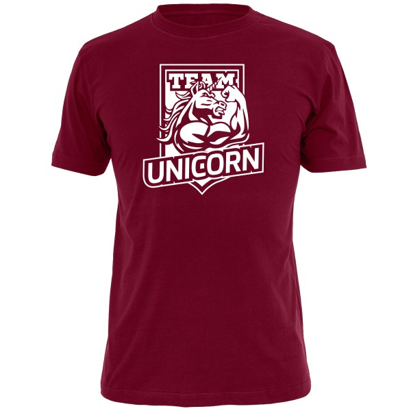 UNT - Team Unicorn T-Shirt - Burgund