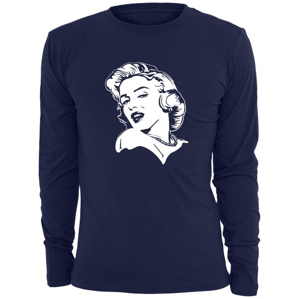 Marilyn Monroe - Longsleeve Navy
